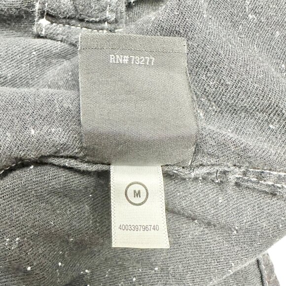 Rock & Republic Shirt Mens M Button Front Collared LS Roll Tab Black Gray White - Picture 8 of 9